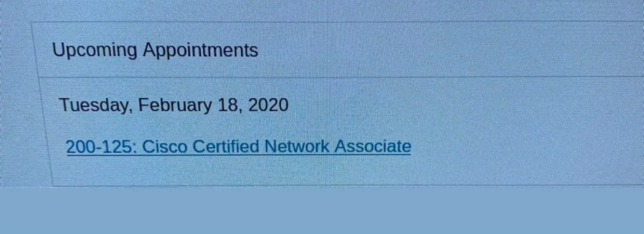 CCNA Exam Appointment
