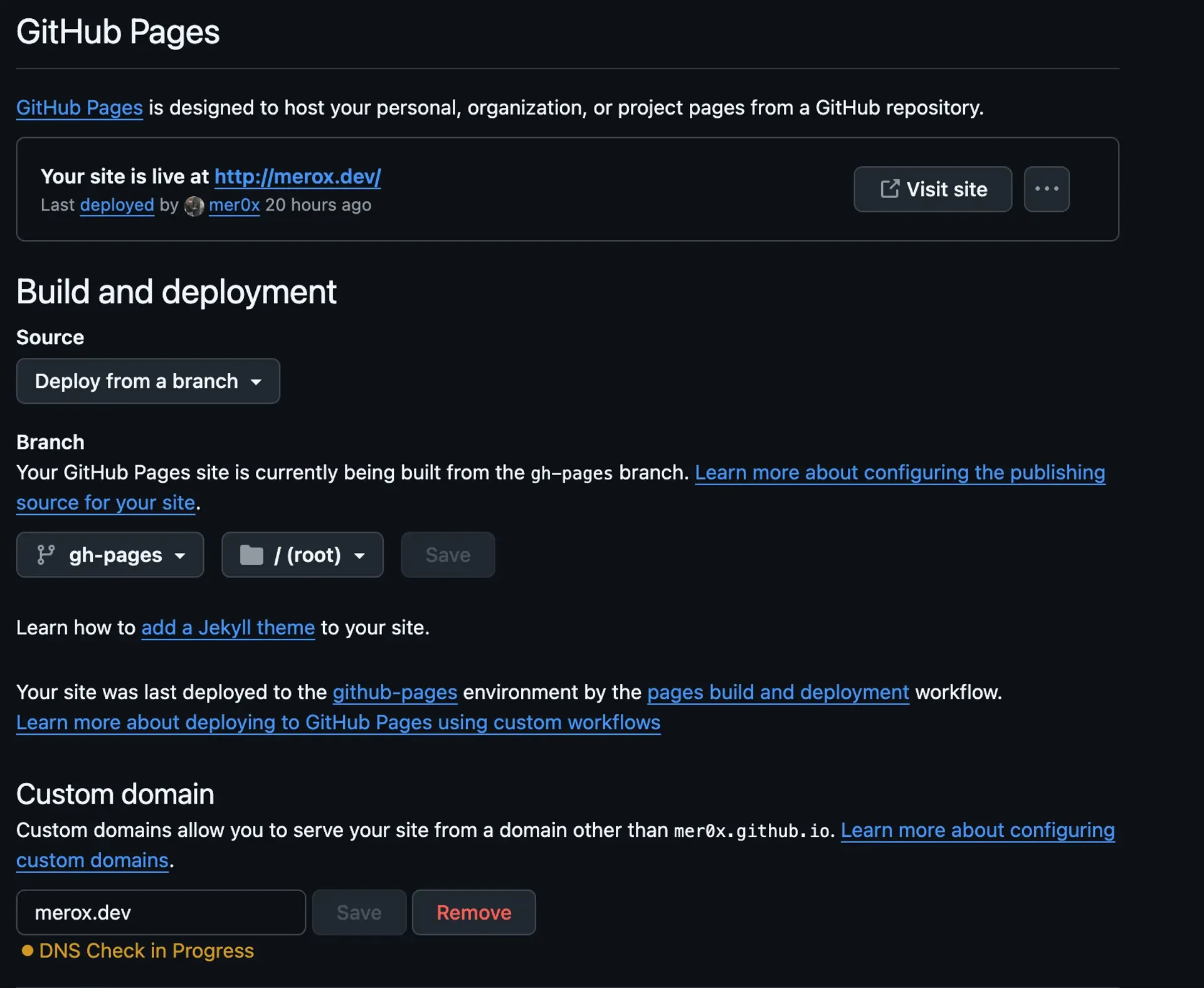 GitHub Pages Setup
