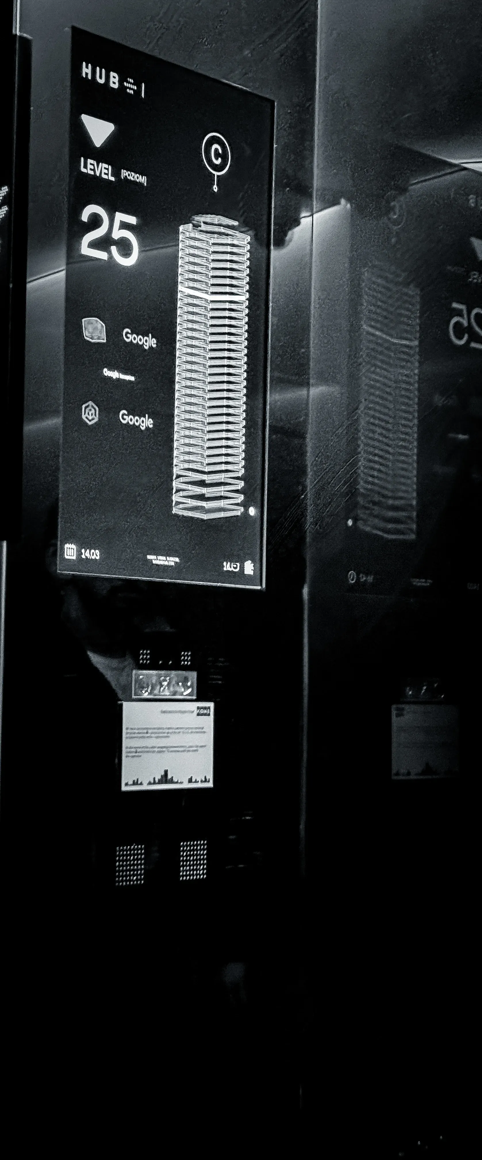 Google Elevator Screen
