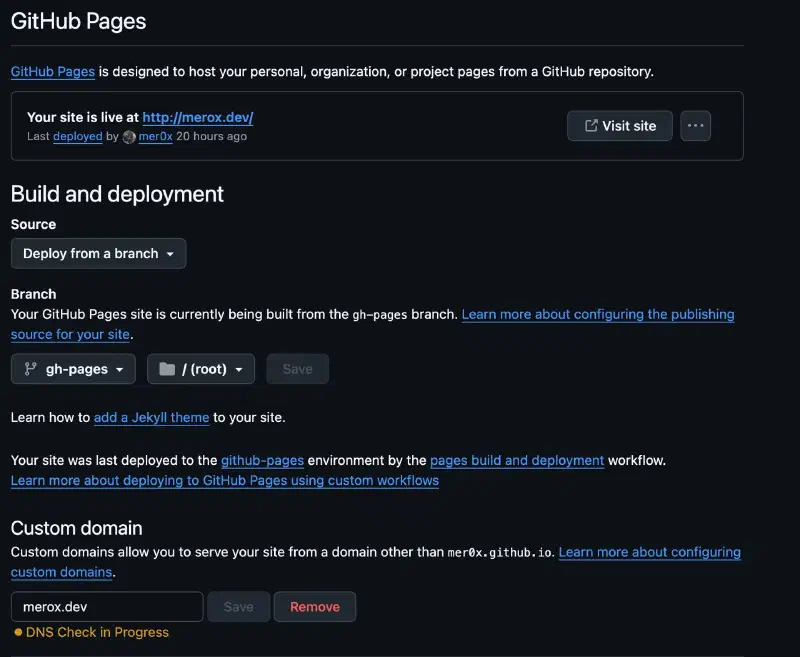 GitHub Pages Setup