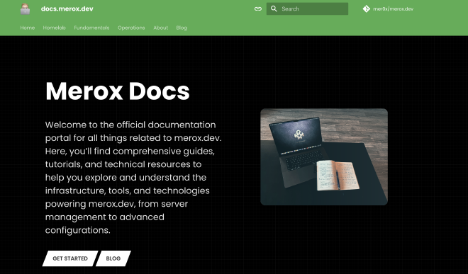 Screenshot of docs.merox.dev